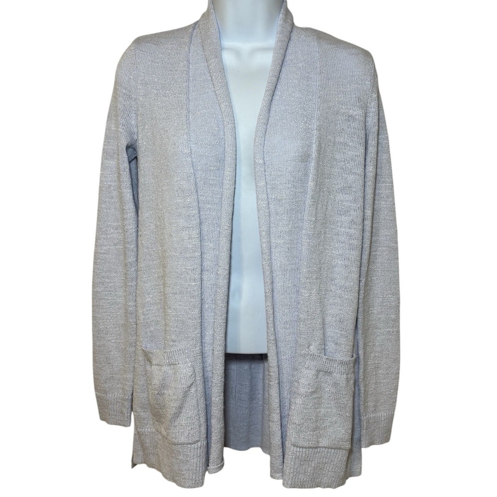 Lilly Pulitzer ARIELA Open‎ Cardigan Sweater Women's XXS Pearly Purple Pockets